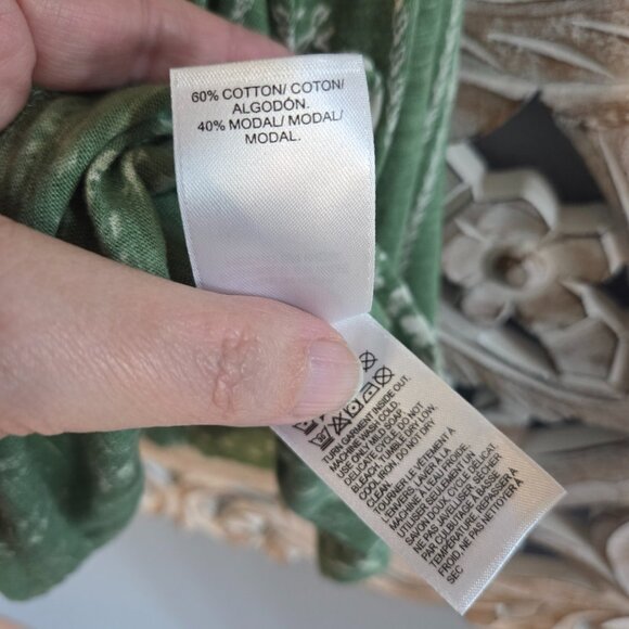 Zesica Green Floral Smocked Maxi Sun Dress Size M - Picture 6 of 6